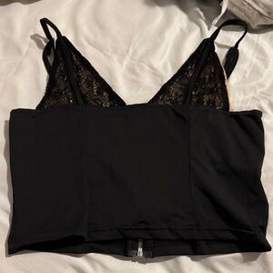 Elegant Black Lace Bralette Going out Top